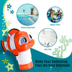 MKLZ Chlorine Floater, Floating Pool Chlorine Dispenser, Fits 1 and 3 Inch Tablets & Bromine Holder for Large/Small Pools, Hot Tub, Spa - Clown Fish