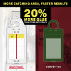 Catchmaster Clothing Moth Traps with Premium Extra Strength Odorless Pheromone Technology – XL Hardwood Design, Extra-Strength Glue – Traps & Targets Casemaking and Webbing Moths - 6-Pack