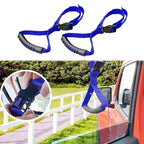 Automotive Adjustable Standing Aid Safety Handle Vehicle Support Grip Handle Disability Help Car Hand Hook- 2 pcs (Blue)