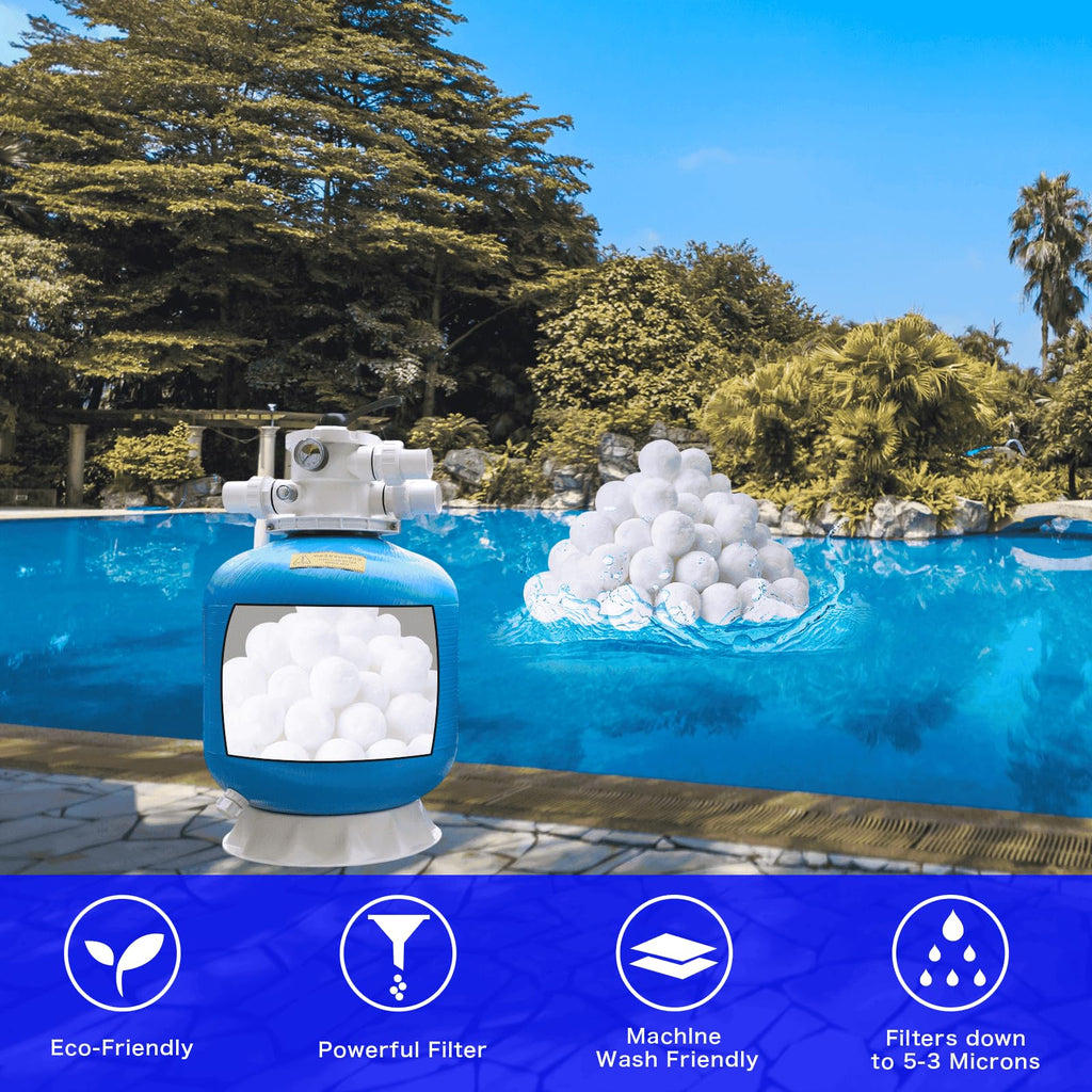 SETHVILL 4.6 lbs Pool Filter Balls for Sand Filter, Eco-Friendly Reusable Pool Fiber Filter Balls Replace Pool Filter Sand, Pool Filter Media Balls for Swimming Pool (Equals 150 lbs Pool Filter Sand)