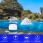 SETHVILL 4.6 lbs Pool Filter Balls for Sand Filter, Eco-Friendly Reusable Pool Fiber Filter Balls Replace Pool Filter Sand, Pool Filter Media Balls for Swimming Pool (Equals 150 lbs Pool Filter Sand)