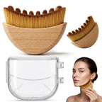 Premium Lymphatic Contour Face Brush for Sculpting - Lymphatic Drainage Massager - Wooden Tool for Face - Anti-Puffiness - Detox & Lift - Ergonomically Designed to Fit The Skin Precisely