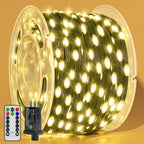 BrightChristmas Christmas Lights 1200 LED 394 FT, Waterproof Outdoor String Lights with Remote and Timer, Christmas Tree Lights with 8 Modes Dimmable, Fairy Lights for Holiday Decor (Warm White)