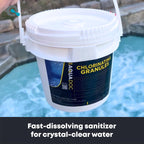 Spa Chlorine for Hot Tub Sanitizer - 5lb - Quick Dissolving Hot Tub Chlorine Granules, Spa Chemicals Made in The USA - AquaDoc