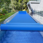 BigXwell Solar Pool Cover, Blue 16-mil 16 x 32 Foot Rectangle for In-Ground Pools, 1600 Series Heavy-Duty Insulating Pool Heater Covers.