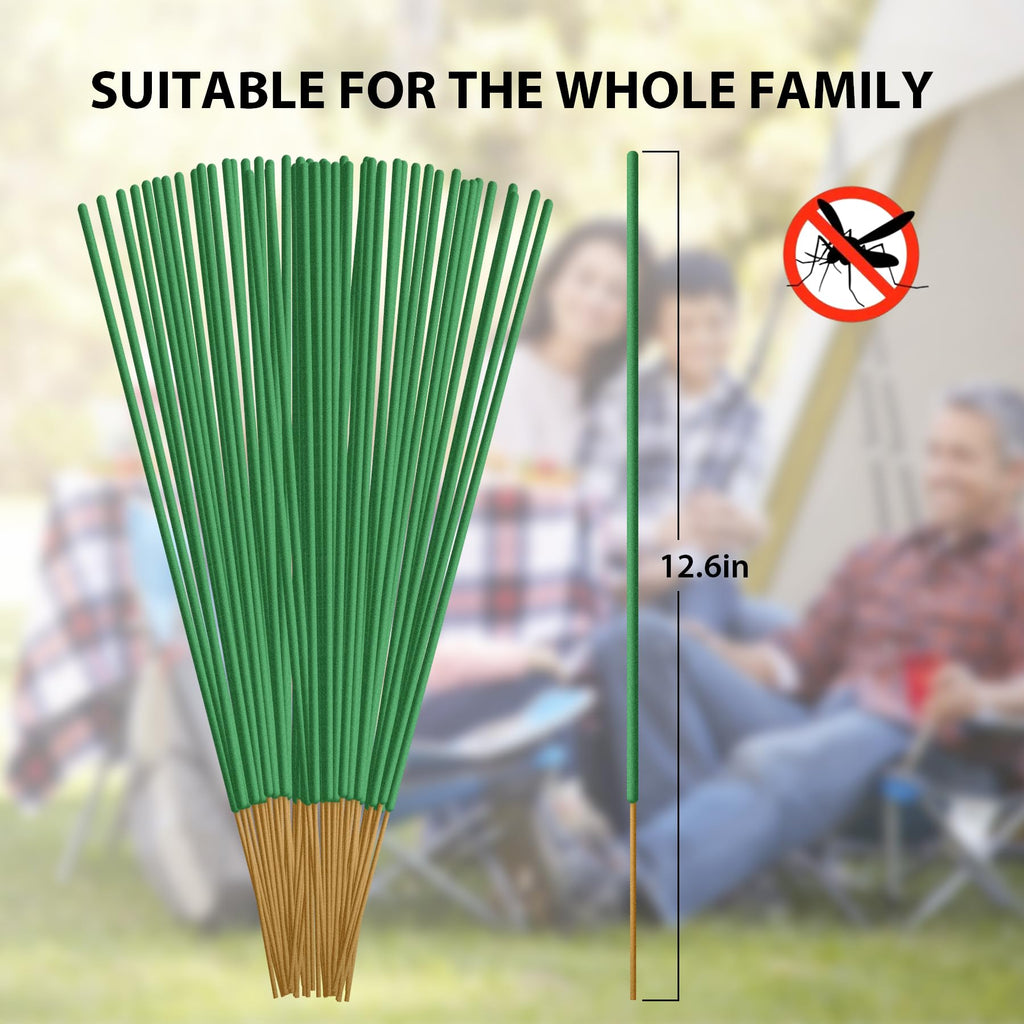 BugBai Mosquito Repellent Outdoor Patio, 240 PCS Natural Plant-Based Citronella Oil Incense Sticks Indoor Home Pet Family Safe, DEET Free Bug Insect Control Repellent for Yard Garden Camping Fishing
