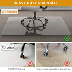Heavy Duty Office Chair Mat for Carpet and Hardwood Floor Crystal Clear-0.12 Inches Thick Desk Chair Mat 35'' x 48'' Tempered PC Material Floor mats for Office Home