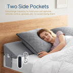 Queen Size（60"x10"x6"） Bed Wedge Pillow for Headboard - Upgraded Bed Gap Filler Queen Between Mattress and Headboard - Triangle Pillow - Grey
