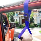 Automotive Adjustable Standing Aid Safety Handle Vehicle Support Grip Handle Disability Help Car Hand Hook- 2 pcs (Blue)