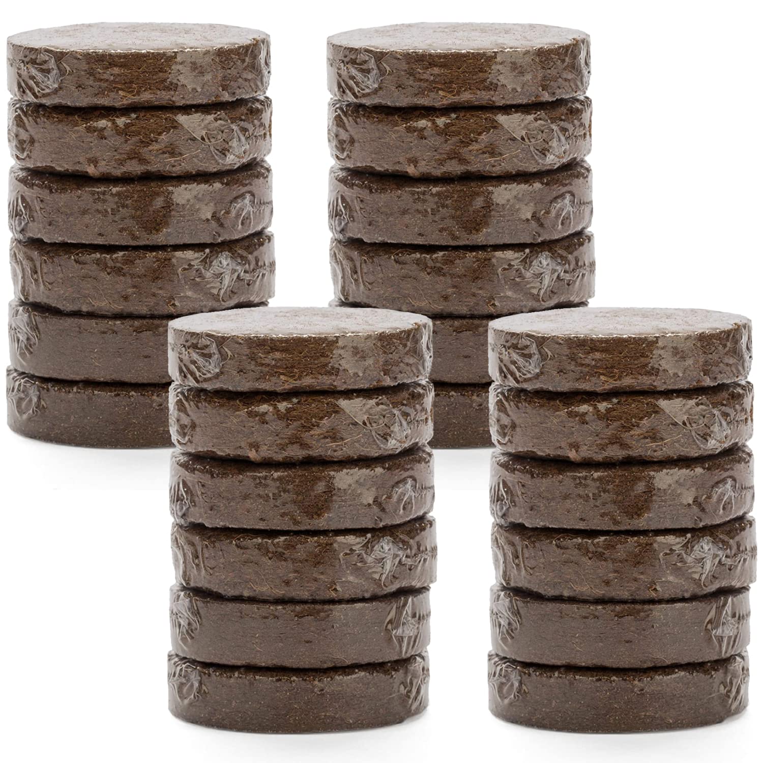 Potting Soil for Indoor/Outdoor Plants, Expands to Fit 3 Inch and 4 Inch Pots - 24 Pack
