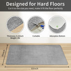 SHAREWIN Office Chair Mat for Hardwood/Tile Floor, 55"x35" Computer Gaming Chair Mat, Under Desk Low Pile Office Rug, Easy-Clean Floor Protector Mat, Light Grey