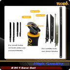 8-In-1 Multi Blades Hand Saw, Drywall Cutter. Hacksaw. Long Blade Hand Saw, Jab Saw, For Cutting Drywall, Sheetrock, Wood, Metel, Plastic, Plywood. Blade Quick Change Mechanism.