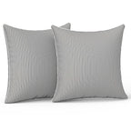 LVTXIII Outdoor/Indoor Throw Pillows, Decorative Patio Accent Pillows, Fluffy Water Repellent Garden Cushions for Home Patio Coach Sofa Use, 18×18 Inch, Pack of 2, Strip Grey