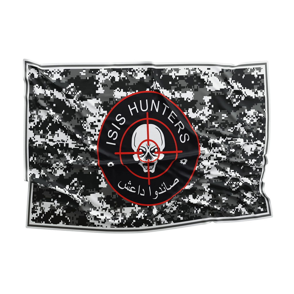 I Hunt ISIS Rats ISIS Hunter 3x5 feet Flag Banner Vivid Color Double Stitched Brass Grommets (ISIS Hunters #2)