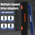 coobeast Offset Extension Wrench Impact Ready Socket Wrench Extender Tool with Versatile 1/4", 3/8", and 1/2" Square Drive Adapters, Universal Extensions Wrench for Small Place