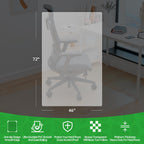 100pointONE Office Chair Mat for Hardwood Floors, Easy Glide Office Mats for Rolling Chairs, Clear Rolling Chair Mat for Hardwood 46" x 72"
