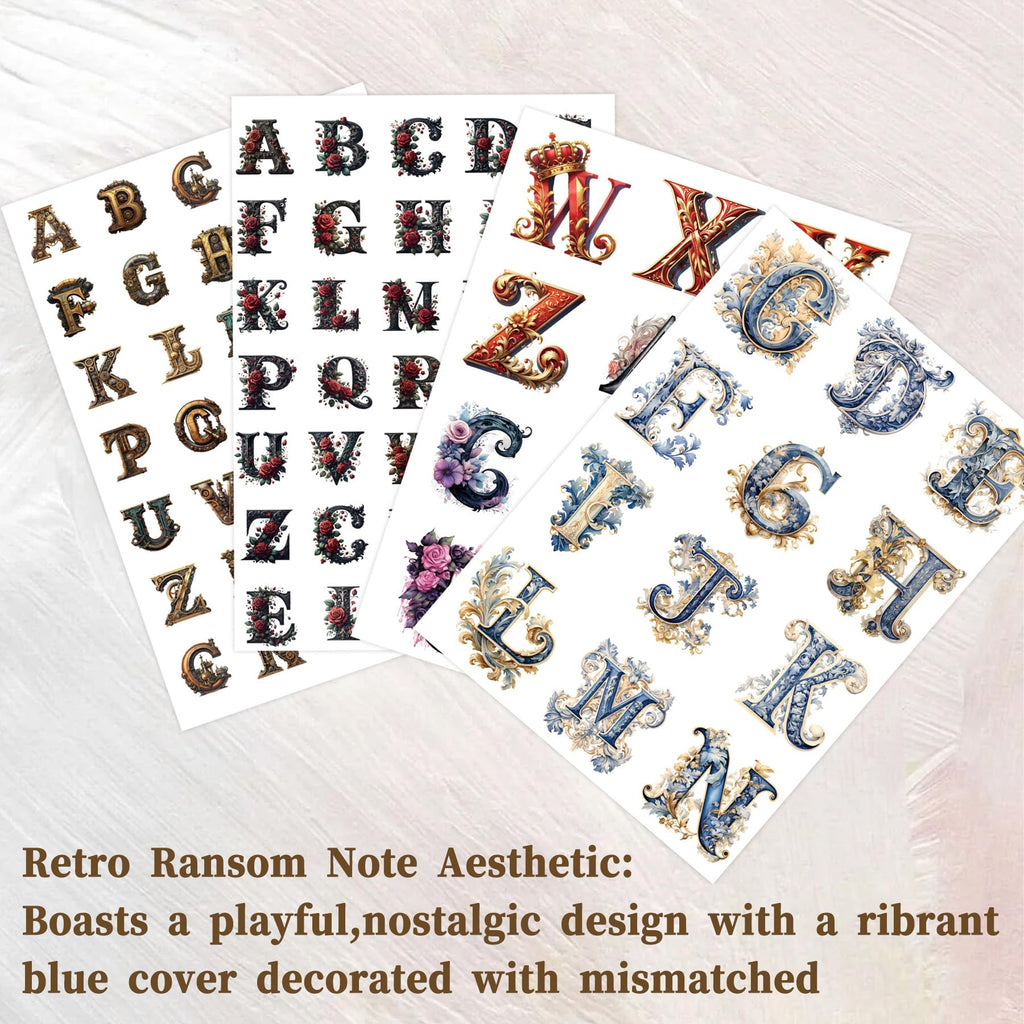 50 Sheets Alphabet & Number Letter Stickers for Scrapbooking, Journaling & DIY Crafts, Vinyl Adhesive Sticker Letters for Scrapbook Supplies, Journals, Planners & Decorative Projects