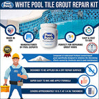 Pool Patch White Pool Tile Grout Repair Kit, 3-Pound, White