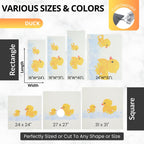 Square Shower Mat - Non Slip Shower Mats for Inside Shower - Extra Large 31x31 Shower Floor Mat Non Slip - Square Bath Mat for Shower - Secure Anti Slip Loofah Shower Bath Mat (31x31 Duck)