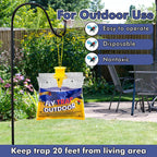Fly Traps Outdoor Fly Trap Hanging with 30g Fly Bait, Natural Pre-Baited Fly Bags Outdoor Disposable Stable Horse Ranch Fly Trap Bag Fly Catchers Killer Outdoor 4 Pack