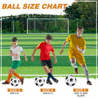Glimin 6 Pcs Christian Charity Donation Supplies Deflated Soccer Ball Bulk with Pump Official Size Samaritan's Purse Operation Christmas Machine Stitched Ball(Size 4,Classic)