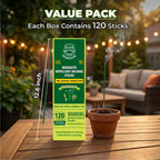 KICKOUTOR® Mosquito Repellent Outdoor Patio 120 PCS Citronella Oil Mosquito Incense Sticks Natural Organic Mosquito Barrier Mosquito Repeller for Backyard Travel Camping Indoors Gnat Mosquito Control