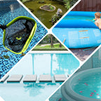 Sepetrel Pool Net,Professional Swimming Pool Leaf Skimmer Nets for Cleaning with Double-Layer Deep Big Bag,Heavy Duty Aluminum Frame & Handle Rake(Pole Not Included)