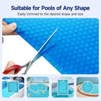 Solar Pool Cover, Durable 16 mil 16 × 32 ft Pool Covers for Inground & Above Ground Pools, Solar Pool Heater, Rectangle Solar Blanket with Bubbles, Blue