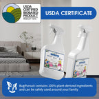 BugPursuit 24oz Bed Bug Killer Natural & Effective Bed Bug Spray for Furniture and Bedding, Mattress, Non Staining & Pet Safe, 100% USDA Biobased