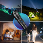 Tughlax 3Pack Rechargeable Flashlights High Lumens, Super Bright Flashlight with LCD Digital Display, 5 Modes Adjustable LED Flashlight Tactical Flashlights High Powered, Flash Lights for Emergency