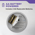 Kidde Smoke & Carbon Monoxide Detector, AA Battery Powered, LED Warning Light Indicators, 2 Pack
