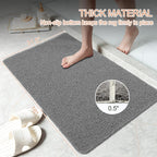 Joyhalo Shower Mats for Showers Anti Slip for Elderly, 17'' x 24'' Non Slip Bath Mat for Inside Shower, Bath Tub Mats for Bathroom Non Slip for Shower, PVC Loofah Bathroom Mats, Grey