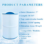 Chryseos Spa Filter Compatible with C-7350, PCD50N, FC-3963, Caldera 50, 1019401, 73532, 50 sq.ft., 1 Pack