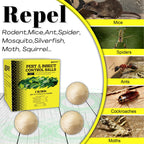 Natural Peppermint Spider Repellent Indoor Pet Safe & Ant Control Balls,Rodent Repellent for Car Engine, Home Storage, Fresh Mint Scent, Safe for Kids and Pets