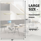 Amyracel Large Office Chair Mat for Carpeted Floors - 46" x 72" Clear Floor Mat for Office Chair On Low Pile Carpets, Easy Glide Computer Desk Chair Mat for Home & Offices