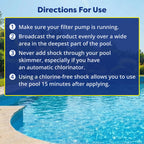 In The Swim Chlorine-Free Pool Shock – Quick Dissolving, Fast-Acting, Shock-Oxidizer for Swimming Pools, Spas, and Salt Chlorinated Pools Compatible - 6 x 1 Pound Bags