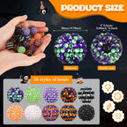 Loetere 40 Pcs 20mm Rhinestone Beads Crystal Round Disco Ball Beads Bulk Chunky Bubblegum Beads Charms for Christmas DIY Pens Making Jewelry Supplies Craft European Style Bracelets (Halloween Color)