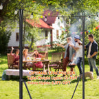 XDW-GIFTS String Light Pole - Steel Poles for Outdoor String Lights Hanging, Garden, Backyard, Patio Lighting Stand for Parties, Christmas, Wedding, 2 Pack