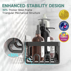 Shower Caddy 6-Pack, Advanced Rustproof Design, No Drilling Adhesive Shelves, Rack with Soap Holder, Large Capacity Bathroom Organizers and Storage, Wall-Mounted Kitchen & Home Decor