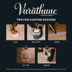 Varathane Water-Based Crystal-Clear Ultimate Polyurethane | Interior Wood Protection | Fast Dry Time | Easy Clean Up | Satin | Quart