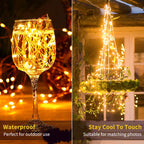 Minetom USB Fairy String Lights with Remote, 66 Feet 200 LEDs Firefly Lights, Copper Wire Starry Lights for Bedroom Wall Ceiling Christmas Tree Wreath Craft Wedding Party Decoration, Warm White