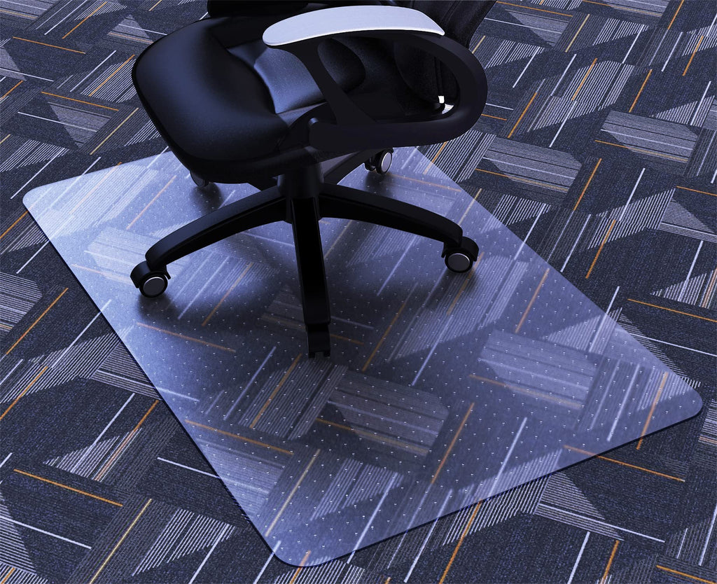 Amyracel Chair Mat for Carpet, 48" x 30" Clear Computer Desk Chair Mat for Low Pile Carpeted Floors, Easy Glide Plastic Floor Mat for Office Chair on Carpet Protection