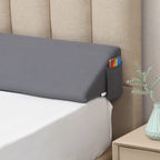 Vekkia King Bed Wedge Pillow for Headboard/Bed Mattress Gap Filler Wedge,Bed Gap Filler Close Gap (0-6"),Stop Pillow Falling Down-Gray(76"x10"x6")
