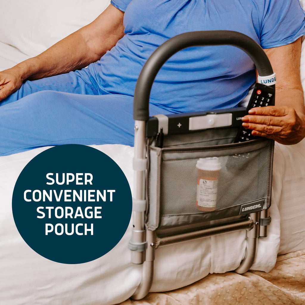 Lunderg Storage Bag for Bed Assist Rail - Replacement or Extra Bag, Lightweight & Perfect to Store Your Glasses, Remote, or Magazines