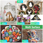 DAPAWIN Oil Based Paint Pen: Permanent Paint Marker, Quick-Dry, Waterproof Paint Set of 24 for Metal, Wood, Easter egg, Rock Painting, Glass, Fabric, Ceramic, Mug, Plastic, Stone, Christmas Stencil