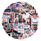 Donald Trump Stickers 60PCS Trump 2024 Stickers for Laptop Water Bottles Phone Case, Vinyl Waterproof Funny Stickers for Adults Teens USA Flag Stickers Trump Decal