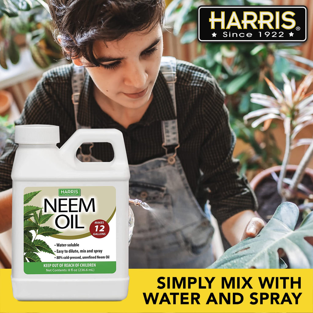 HARRIS Neem Oil Cold Pressed Water Soluble Concentrate, Makes 12 Gallons
