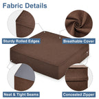 Shinnwa Gel Memory Foam Recliner Cushion for Elderly, Extra Large Seat Cushion, Dual-Layer Foam Chair Pad for Couch, Armchair, Wicker Chairs, Floor, 18 × 18 × 4in, Caramel