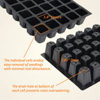 Gardzen 5-Set Seed Starter Tray Kits, Plant Germination Trays, Seed Starting Trays with Dome and Base (40-Cell Per Tray)