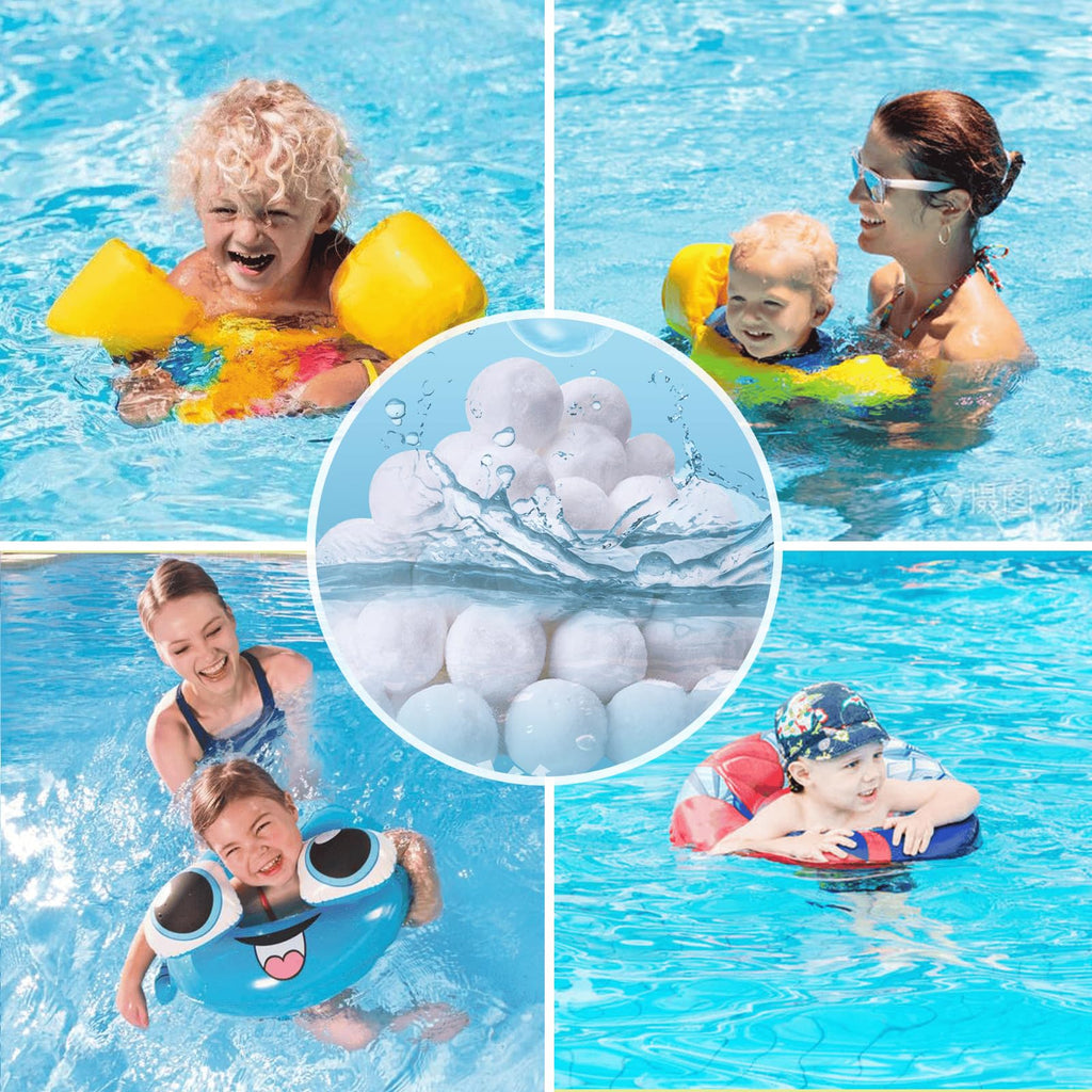 SETHVILL 4.6 lbs Pool Filter Balls for Sand Filter, Eco-Friendly Reusable Pool Fiber Filter Balls Replace Pool Filter Sand, Pool Filter Media Balls for Swimming Pool (Equals 150 lbs Pool Filter Sand)